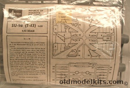 Unda 1/72 Su-9B Fishpot B - Bagged plastic model kit